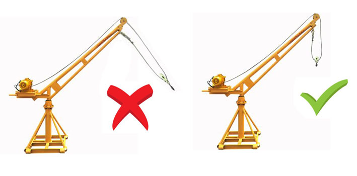 小型吊運機斜拉示意圖